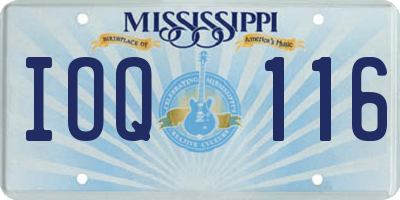 MS license plate IOQ116