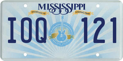 MS license plate IOQ121