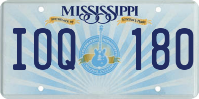 MS license plate IOQ180