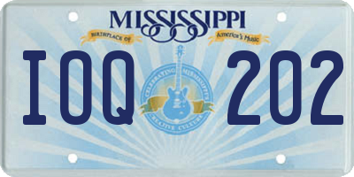 MS license plate IOQ202