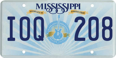 MS license plate IOQ208