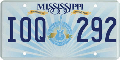MS license plate IOQ292