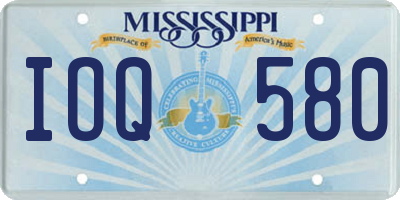 MS license plate IOQ580