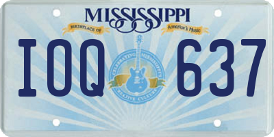 MS license plate IOQ637