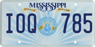 MS license plate IOQ785