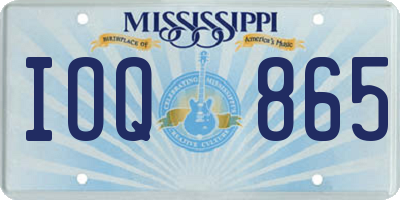MS license plate IOQ865