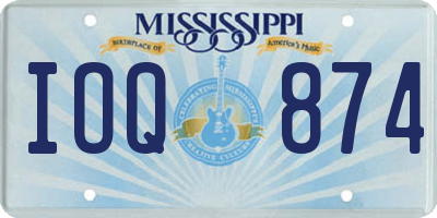 MS license plate IOQ874