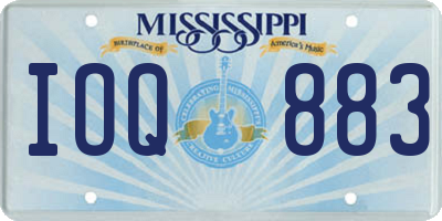 MS license plate IOQ883