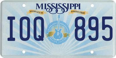 MS license plate IOQ895