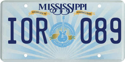 MS license plate IOR089