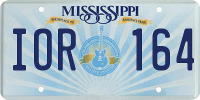 MS license plate IOR164