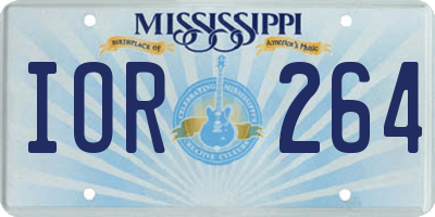 MS license plate IOR264