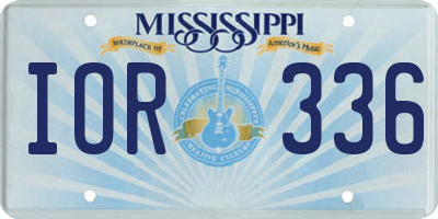 MS license plate IOR336