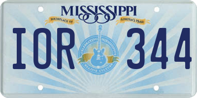 MS license plate IOR344