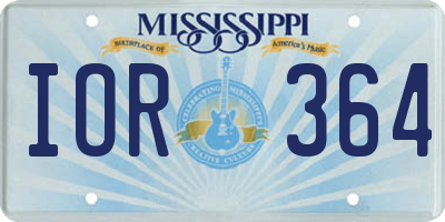 MS license plate IOR364