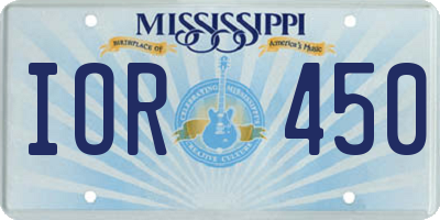 MS license plate IOR450