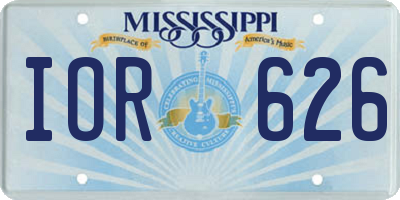 MS license plate IOR626