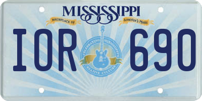 MS license plate IOR690