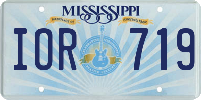 MS license plate IOR719