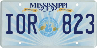 MS license plate IOR823