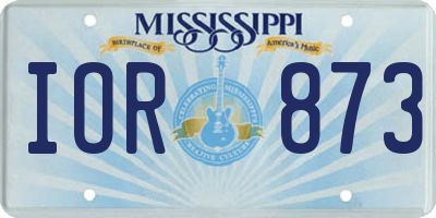 MS license plate IOR873