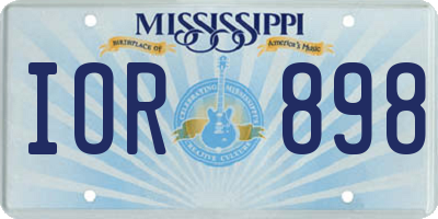 MS license plate IOR898