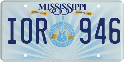 MS license plate IOR946