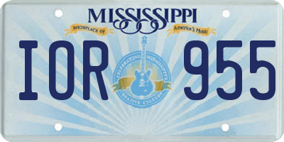 MS license plate IOR955