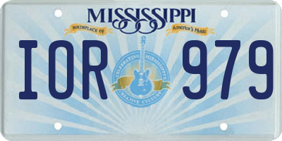 MS license plate IOR979