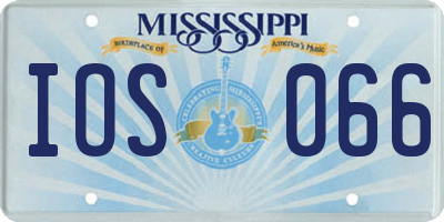 MS license plate IOS066