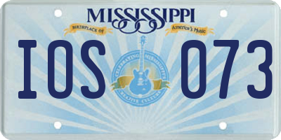 MS license plate IOS073