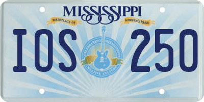 MS license plate IOS250
