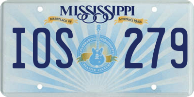 MS license plate IOS279