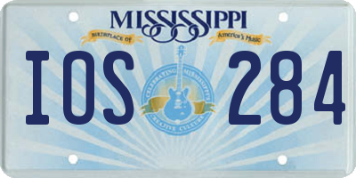 MS license plate IOS284