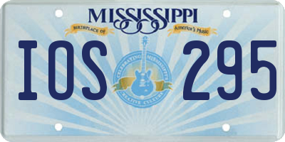 MS license plate IOS295