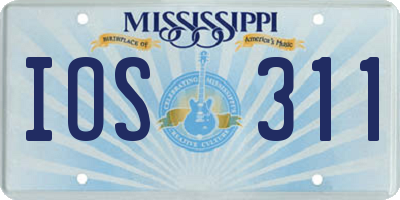 MS license plate IOS311