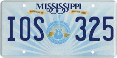 MS license plate IOS325