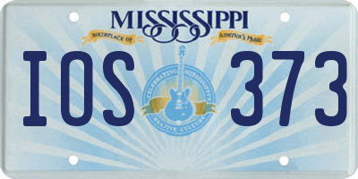 MS license plate IOS373