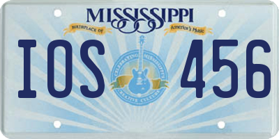 MS license plate IOS456