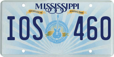 MS license plate IOS460