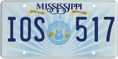MS license plate IOS517