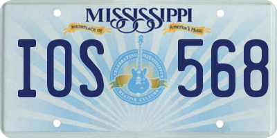 MS license plate IOS568