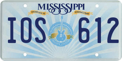 MS license plate IOS612