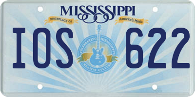 MS license plate IOS622