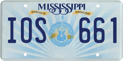 MS license plate IOS661