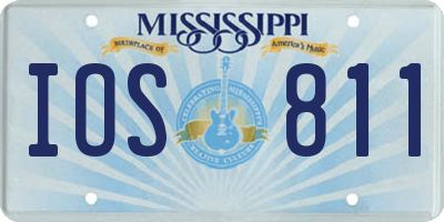 MS license plate IOS811