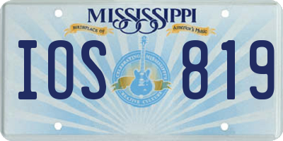 MS license plate IOS819