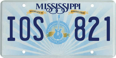 MS license plate IOS821