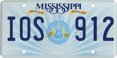 MS license plate IOS912