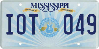 MS license plate IOT049